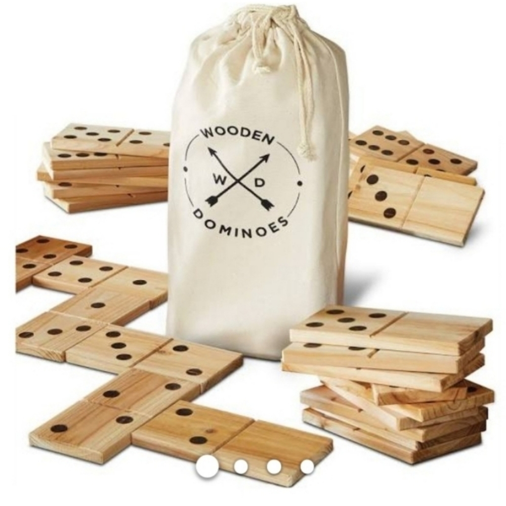 Large wooden domino set